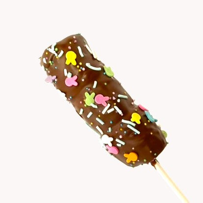 Marshmallows dipped in chocolate