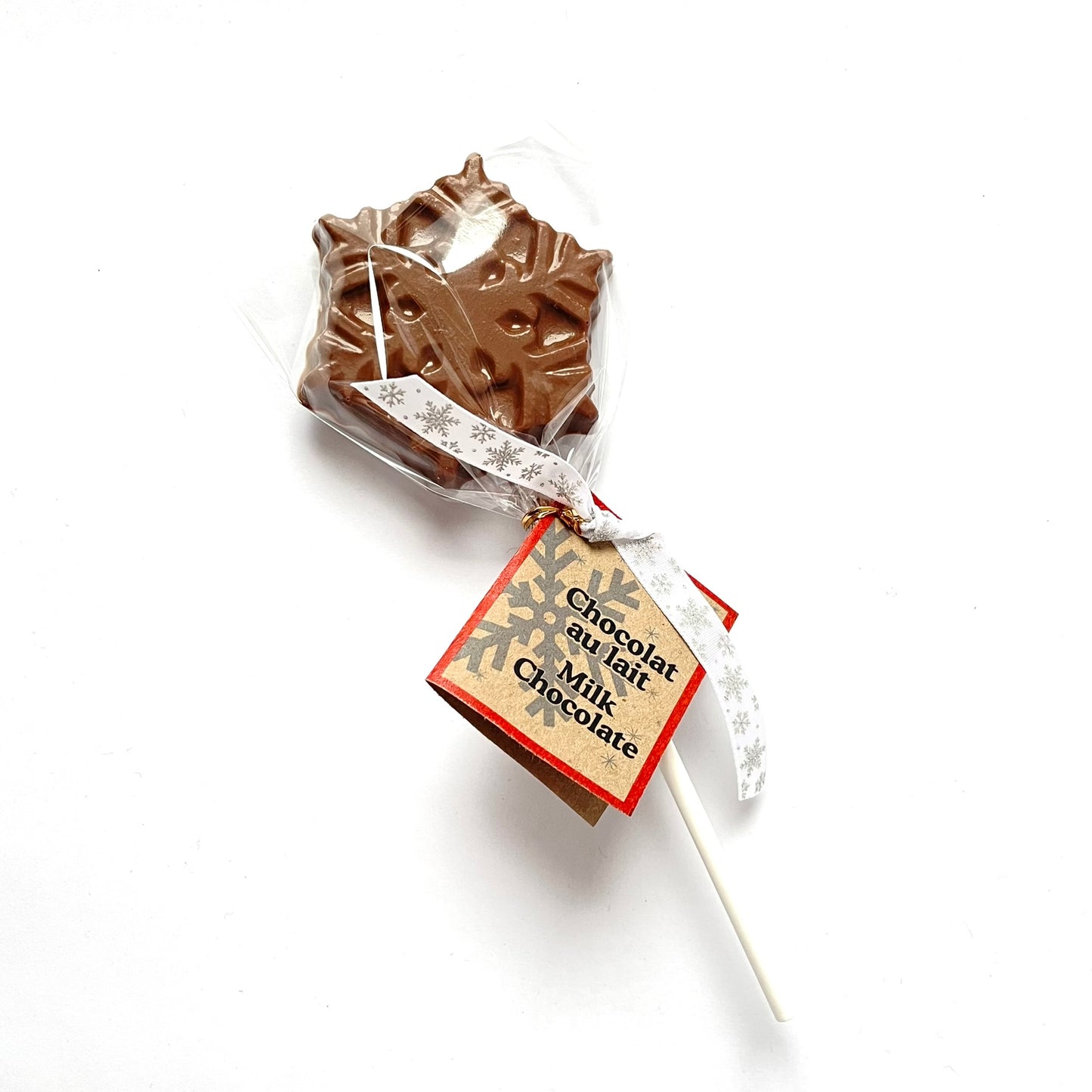Sucette en chocolat - Flocon de neige