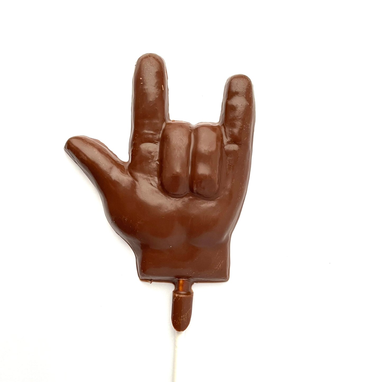 Chocolate Lollipop_Hand Signing "I love you"