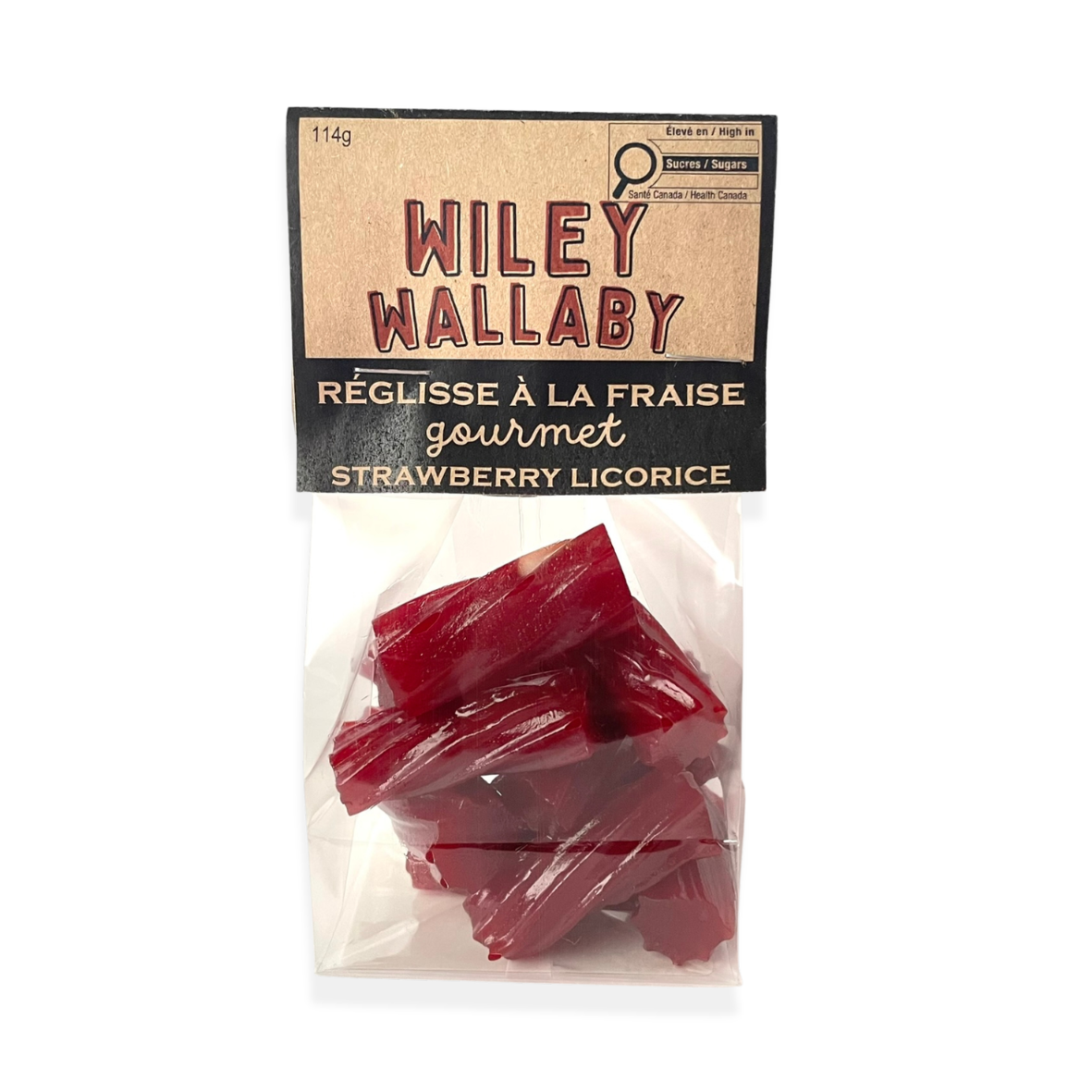 Réglisse goumet à la fraise Wiley Wallaby