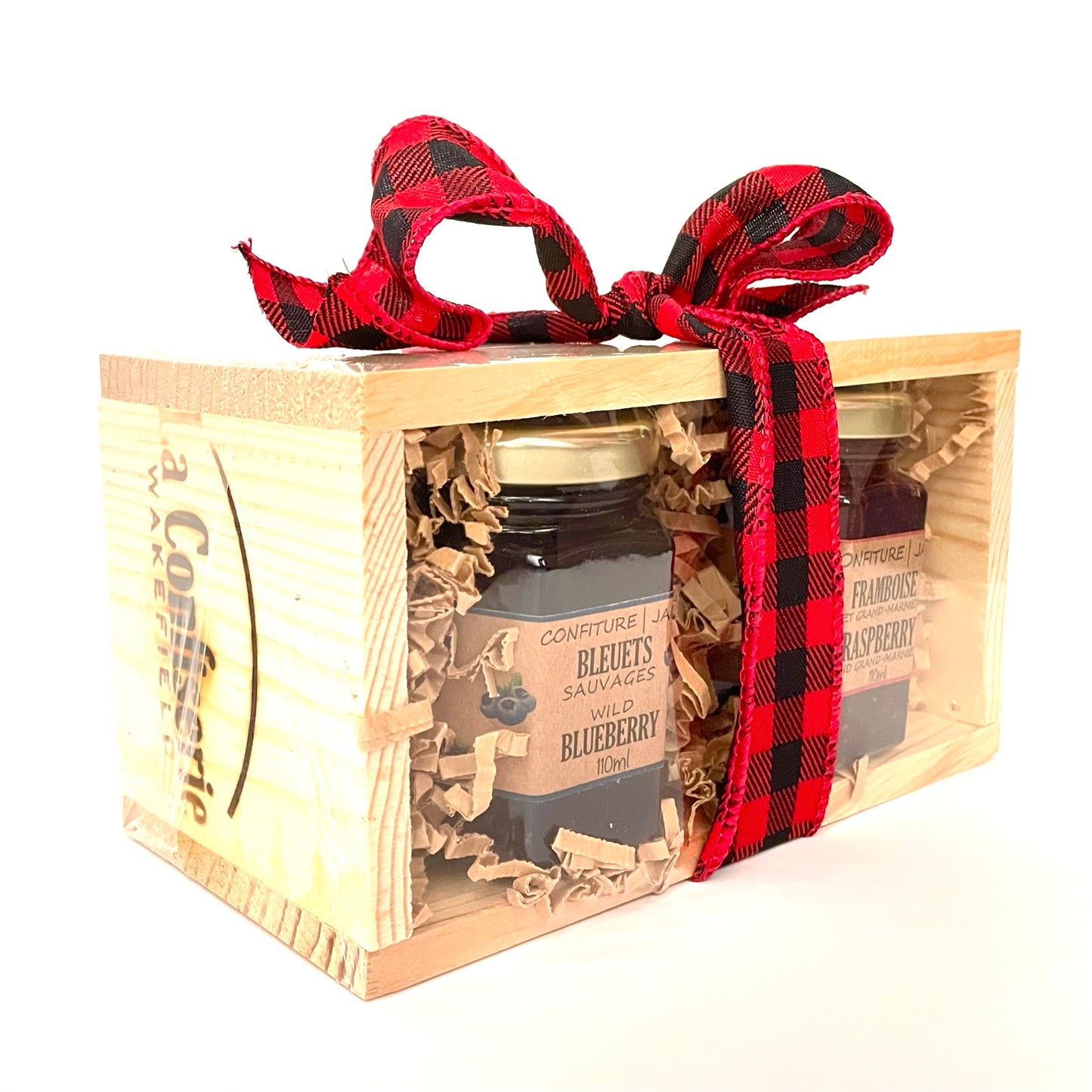 Coffret cadeau Confitures - caisse en bois