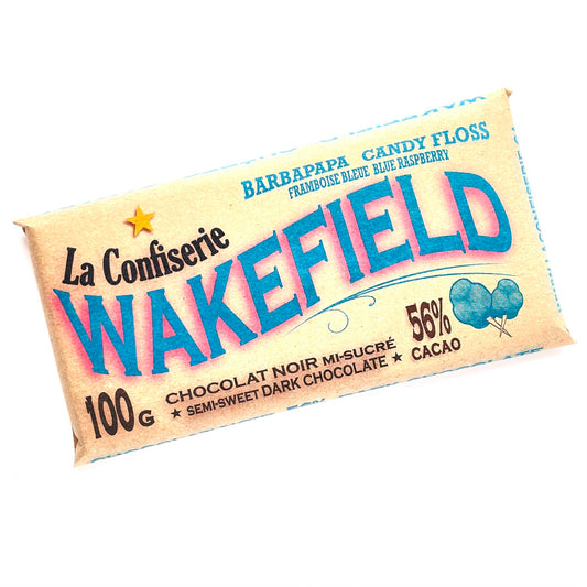 Chocolate Bar sprinkled with blue cotton candy sugar