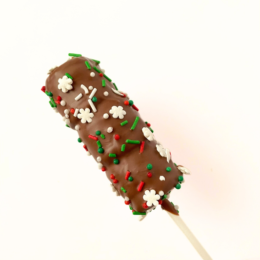 Marshmallows dipped in chocolate