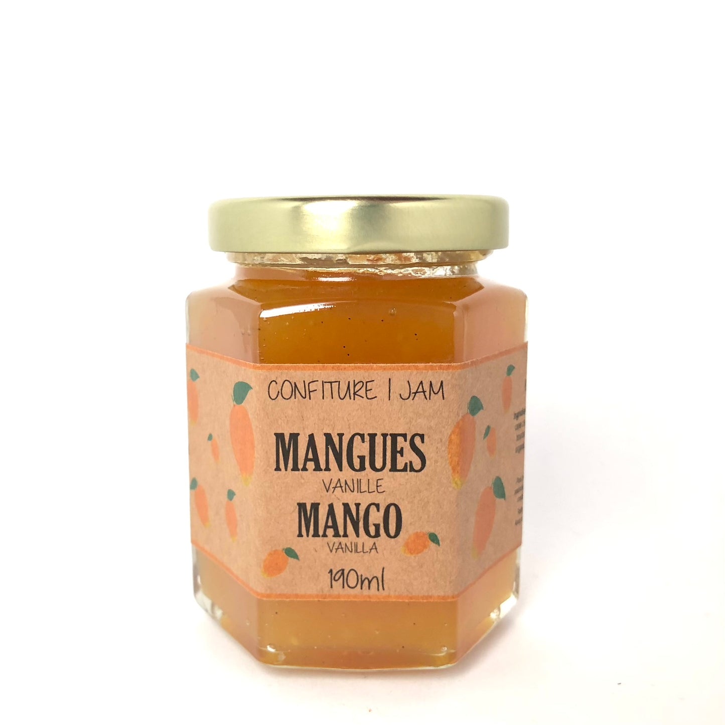 one  190ml jar of Mango vanilla jam
