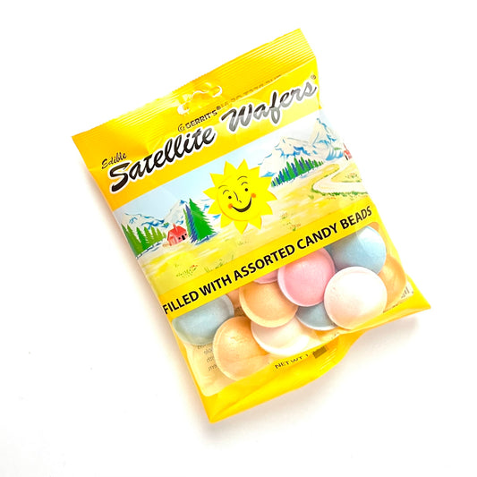 Gerrit's Satellite Wafers filled with candy beads