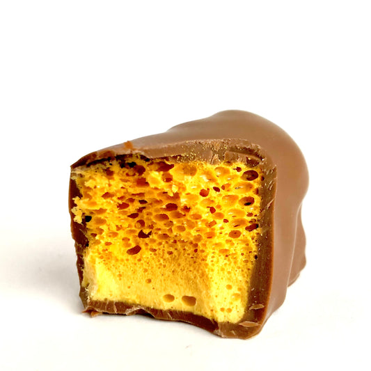 Chocolate covered Sponge Toffee, in MILK or DARK chocolate
