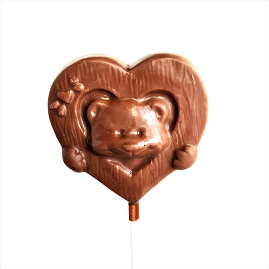 Chocolate lollipop_ Bear Heart
